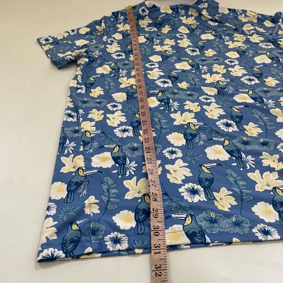 Tipsy Elves Hawaiian Shirt Button Up XL TOUCAN Beachy Surf Golfing Preppy Floral - Picture 6 of 8